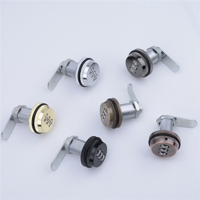 2pcs Adjustable length 30mm Drawer Locks Password Lock Furniture Hardware Door Cabinet Lock For Office Desk Letter Box Cam Locks