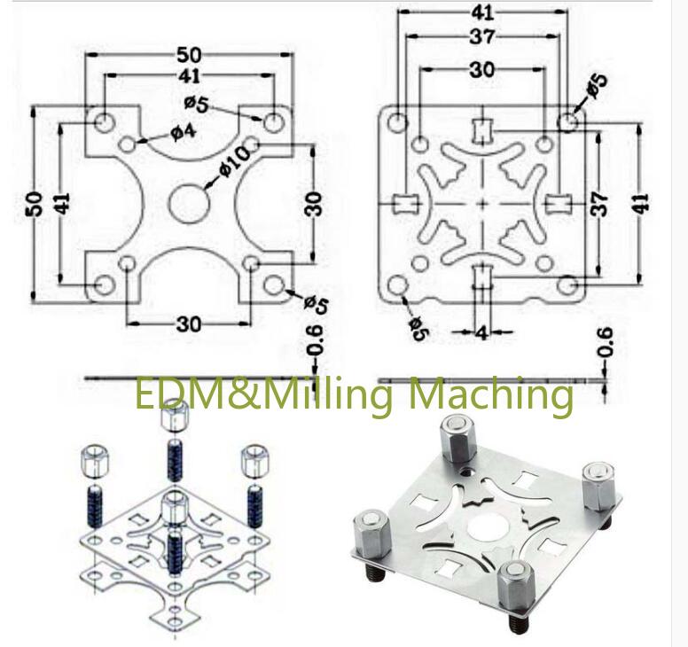 Wire EDM Machine EROWA Quick Position Fixture S316 U-shaped Groove U25 Model For CNC Spark Machine Service