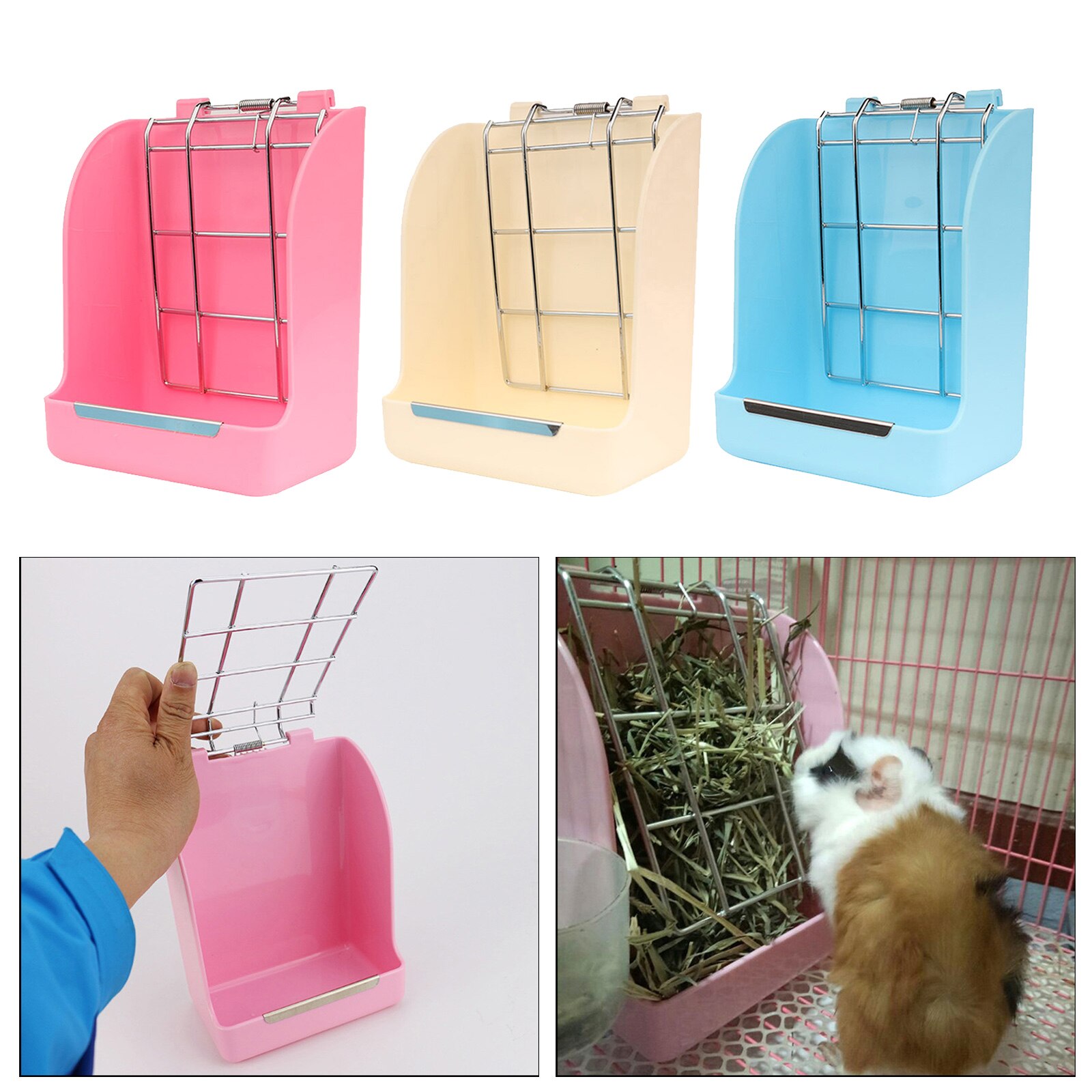 Estante colgante para heno, soporte para comida, cuenco para heno, dispensador de comida, conejo, soporte para alimentador, Chinchillas, herbidore, conejillos de indias