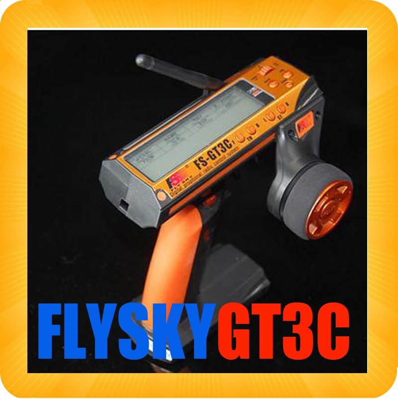 2.4G Flysky 3 Kanaals Rc Lcd Zender Fs GT3C Met Ontvanger/Lipo Batterij Voor Auto Verbeterde FS-GT3B GT3B Sundrone