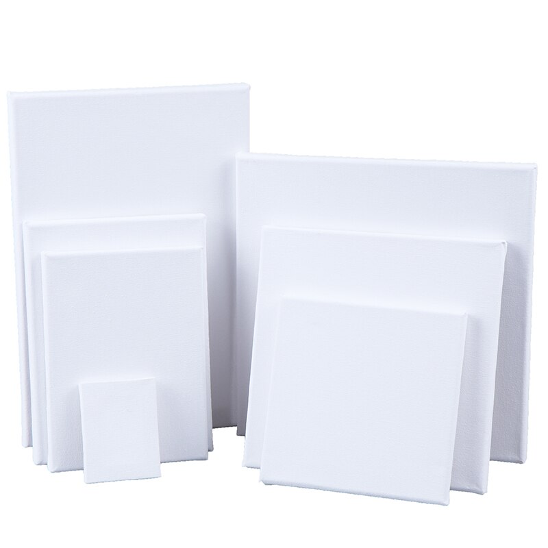 Blank White Mini Small Stretched Artist Canvas Art Board Oil Paint Board