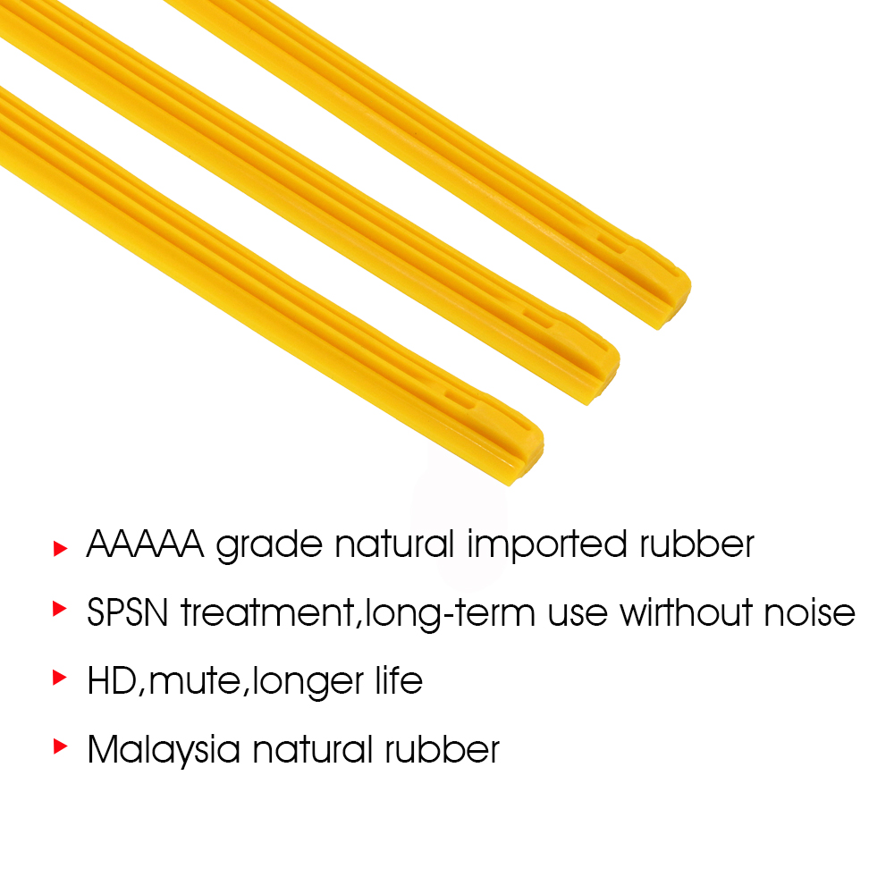 BEMOST 1PCS Car Wiper Blade Windscreen Yellow Silica Gel Replacement Strip 8MM 14"16"17"18"19"20"21"22"24"26"28"Auto Accessories