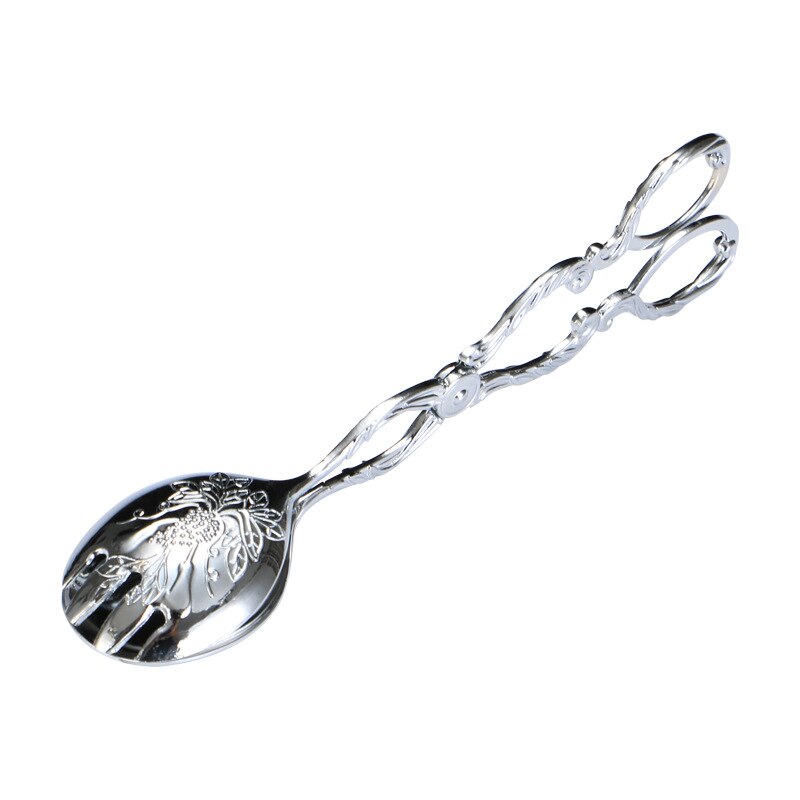 Køkken gadgets mad klip zink legering brød klemme præget tang eksklusiv servering mad værktøj til wienerbrød bbq pasta stegt bøf: Default Title