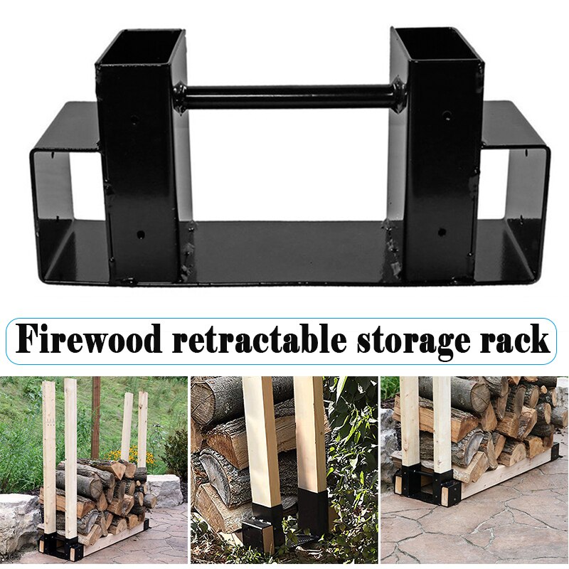 Firewood Log Storage Rack Bracket Kit with Screws Grandado
