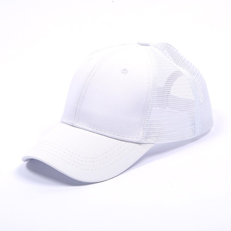 Tennis Cap Women Sport Hat Summer Messy Bun Mesh Hats Adjustable Sport Running Cycling Caps for