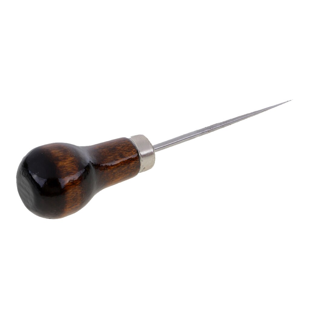 Gourd Shape Awl Tailors Awl Wood Handle Scratch Awl Sewing Awl Leathercraft Accessories