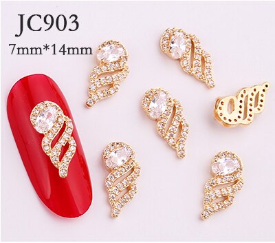 20 stk/parti zirkon krystal diamant 3d smykker japanske neglekunst dekorationer øverste niveau krystal manicure dekorationer: 903