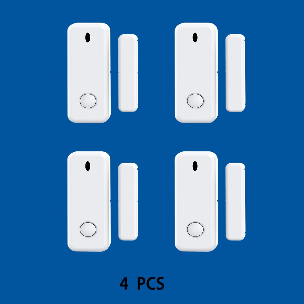 Smartrol 433mhz Door Window Alarm Sensor Security Alarm Host Accessories for Android Ios Home Alarm System Kits Apps Control: 4PCS