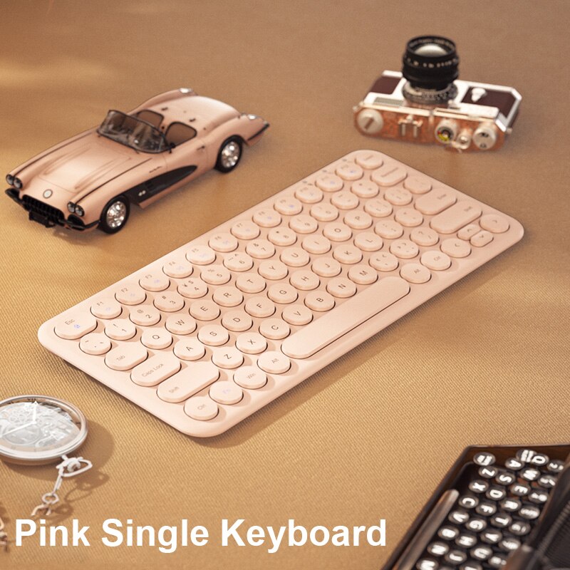 Slient Wireless Keyboard Mouse Combo For Macbook Pro Portable Gaming Keyboard Mouse Set For PC Gamer Computer Laptop Keyboard: pink keyboard