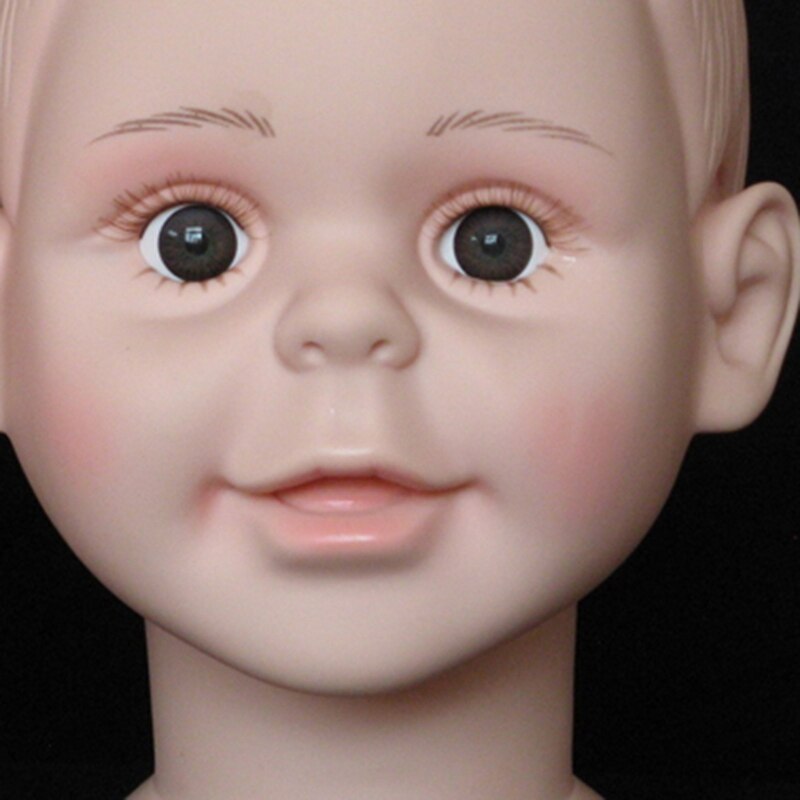 Children Mannequin Baby Dolls Shop Window Doll&#39;s Head Cap Glasses