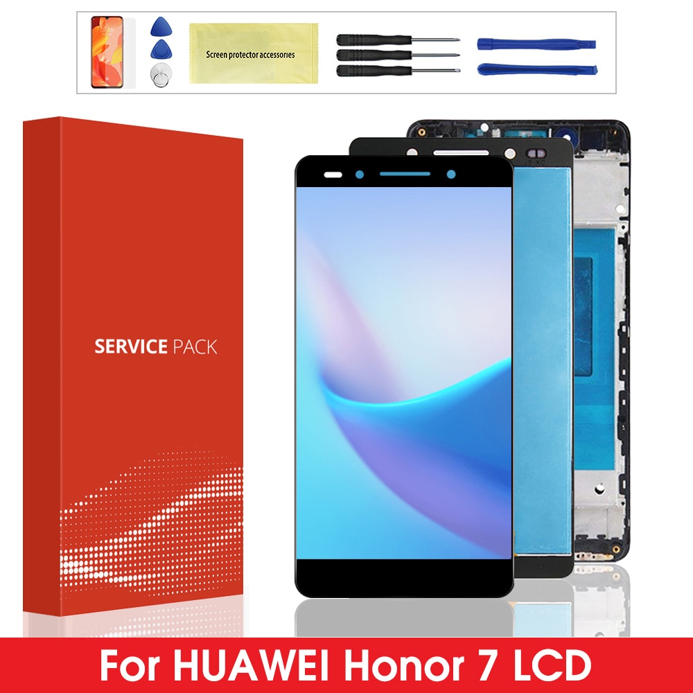 Voor Huawei Honor 7 Lcd Touch Screen Digitizer Met Frame Vervanging Voor Huawei Honor7 PLK-L01 Scherm