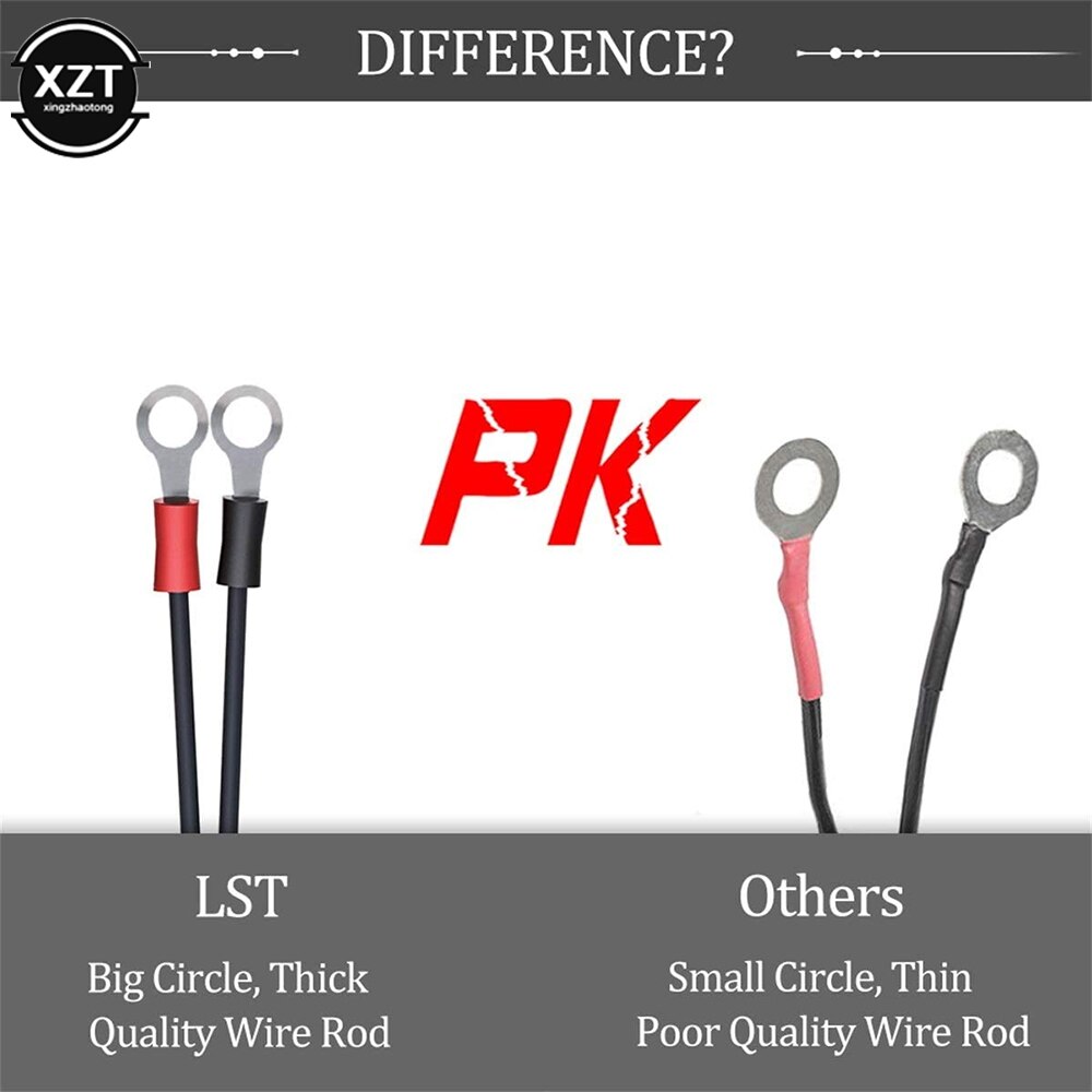 16AWG 4FT 6FT 10FT 12V Ring Terminal SAE to O Ring Connecters Extension Cord Cable Connector for Battery Charger Maintainer