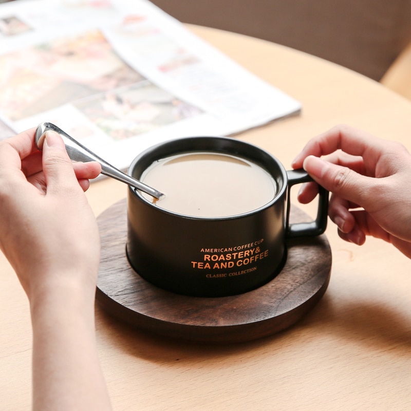 Ontbijt Koffie Mok Cup Melk Keramische Luxe Mokken Koffiekopjes Keramische Reizen Huis Tuin Koffie Tazas De Cafe Cup En schotel Set
