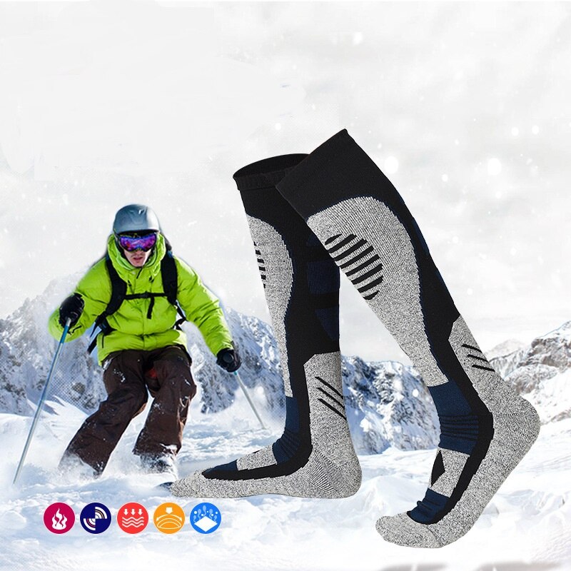 Ski Sokken Winter Thermische Thicken Lange Ski Sok Outdoor Sport Warm Houden Wandelen Skiën Sokken Voor Man Man