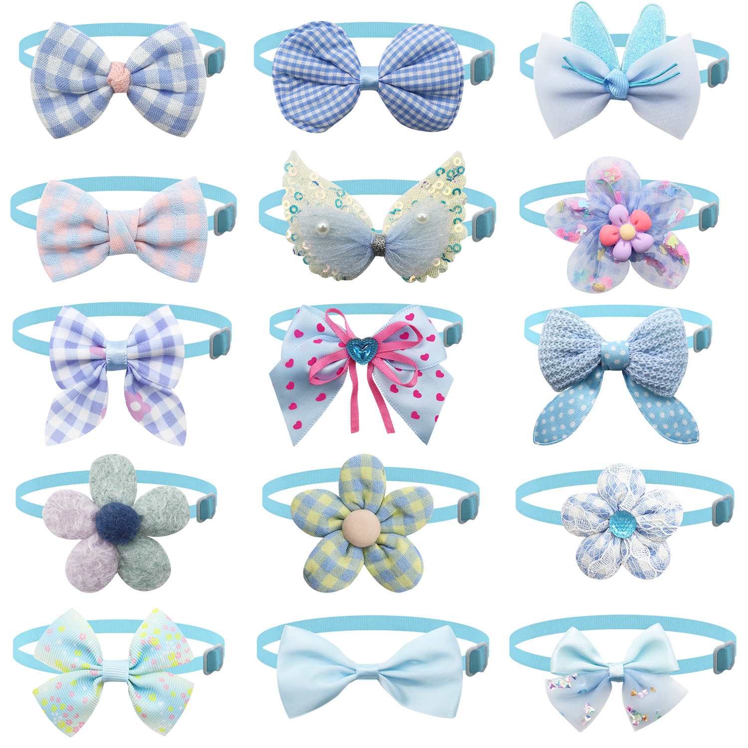 50/100 pièces violet rouge vert bleu rosé Cyan rose chien arcs animaux de compagnie toilettage accessoires arcs chiot noeuds papillon cravates fille chien nœuds papillon: M / Rose