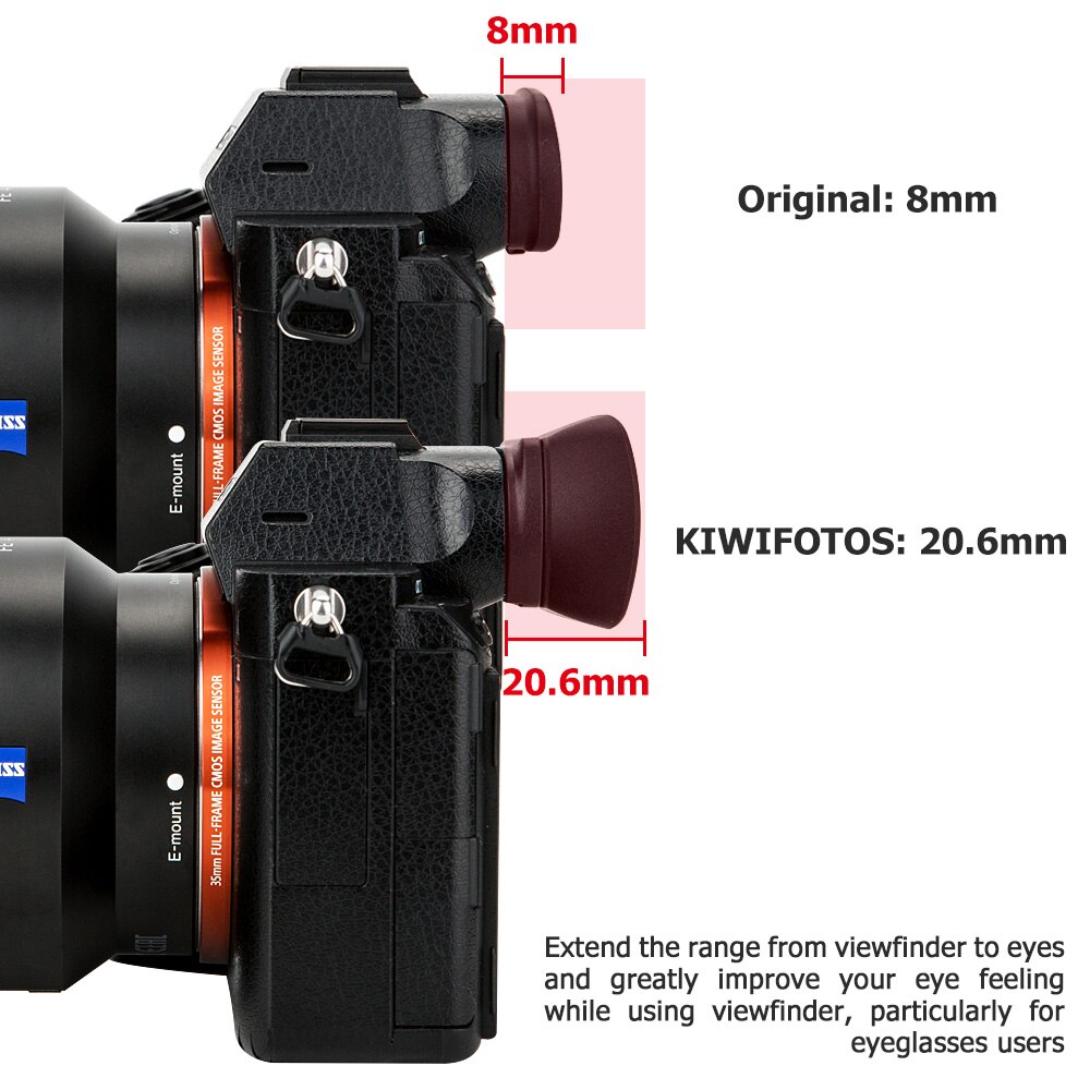 Kamera Augenmuschel Sucher Okular für Sony a7 a7 II a7 III a7R a7R II a7R III a7R IV a7S II a58 a99 II a9 II Ersetzt FDA-EP18