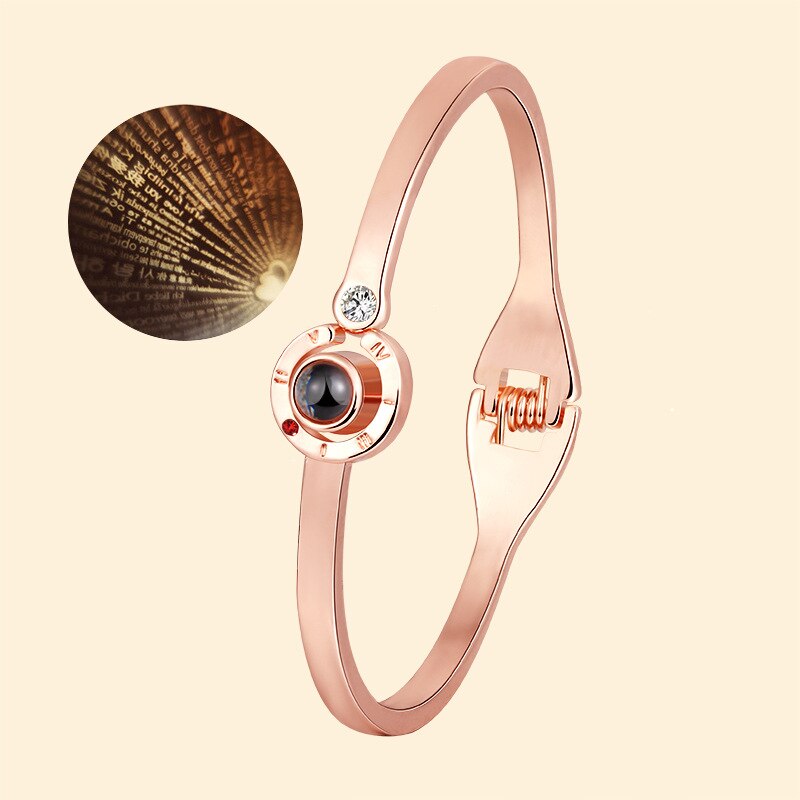 100 languages Bracelet: Golden Bracelet