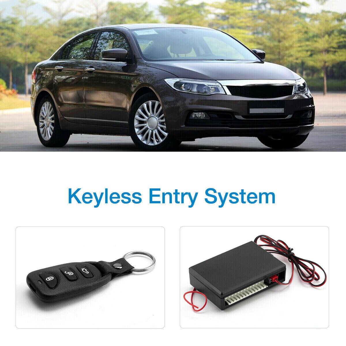 1 Full Set Universal Car Remote Trunk Release Central Door Lock Kit Keyless Entry System With Trunk Release Button