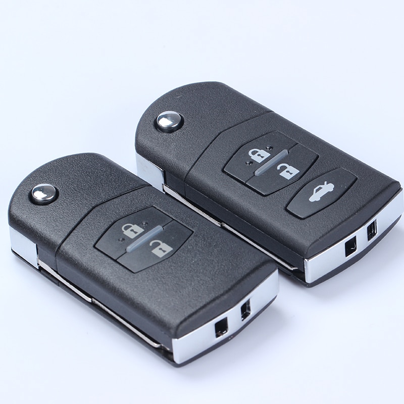 Musta auton taittoavain kaukosäätimen avaimen vaihtokuoripuku mazda 3 mazda 6/ mazda 2/ mazda 5/ pentium  b70 auton avaimeen