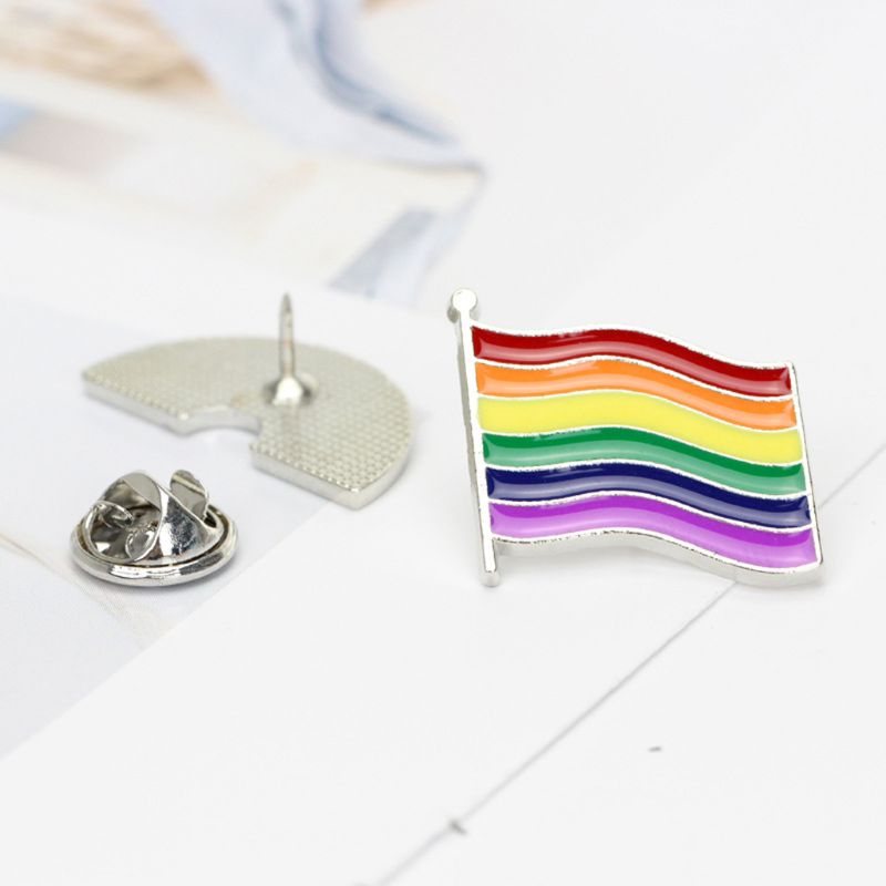 4Pc Arcobaleno gay orgoglio Lesbica Dello Smalto Risvolto Spille Spilla Amore È Colorato Distintivo Spille T4MD