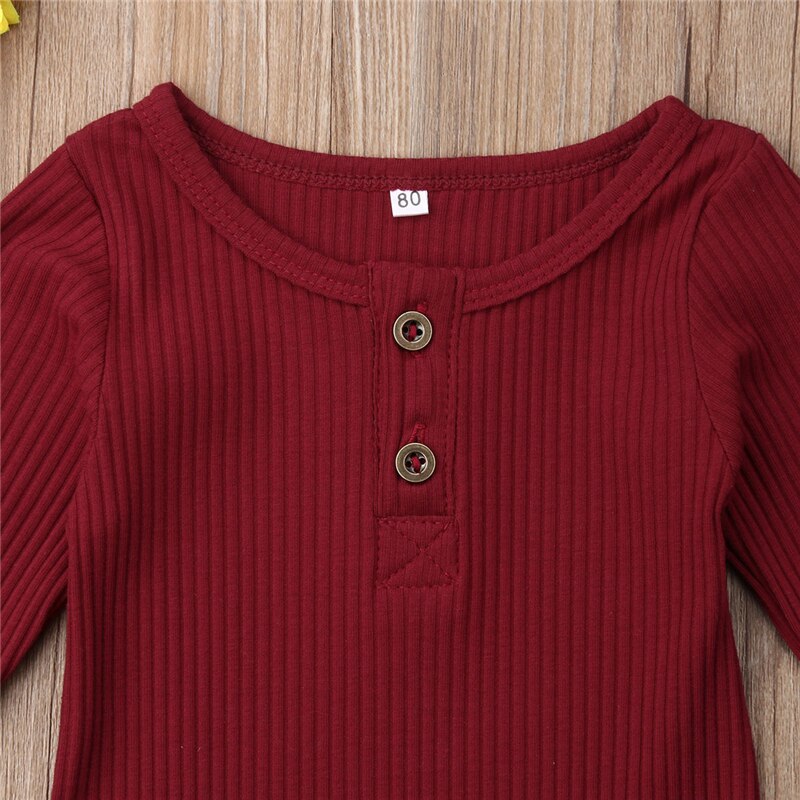 Baby Mädchen Kleidung Neugeborenen Baby Mädchen Junge Rüschen eins-Stück Bodysuit Gesamt Outfits vier Farbe Lange Hülse Geschmack freundlicher kleidung