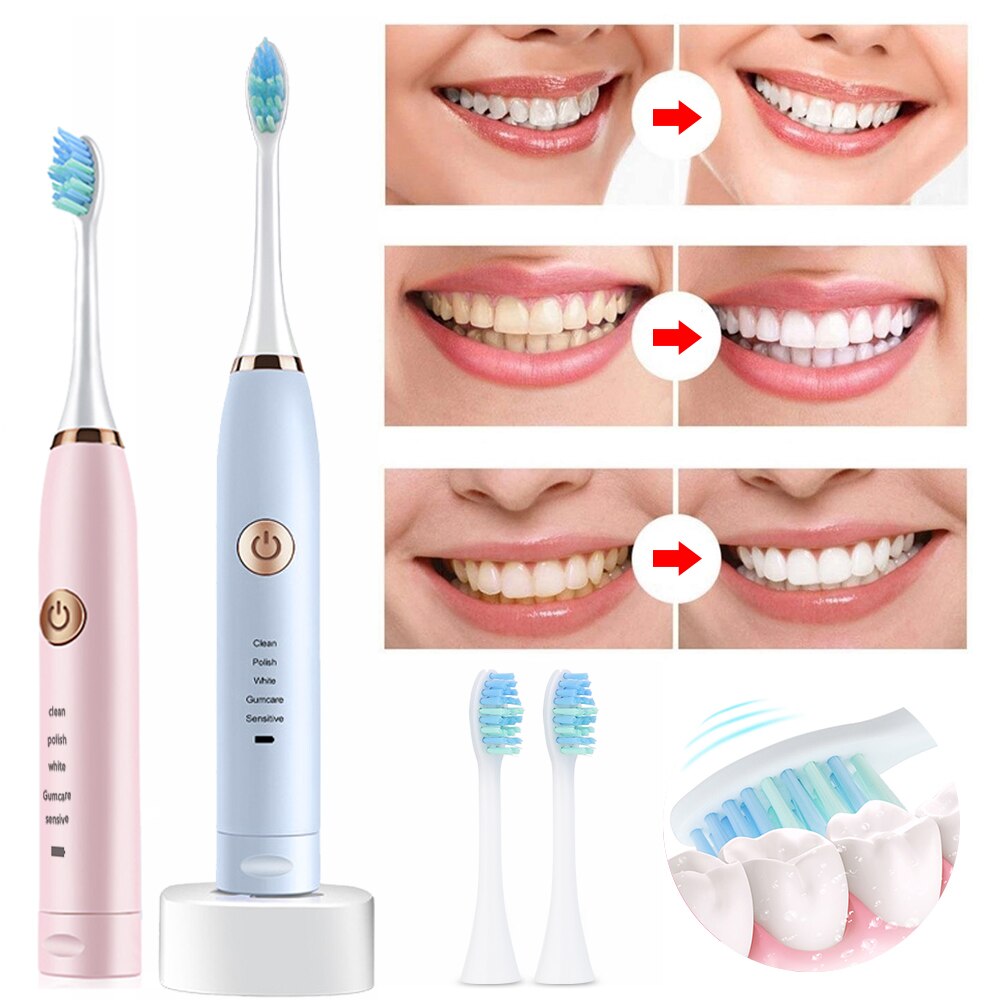 Smart Ultrasonic Sonic Electric Toothbrush USB Rechargeable Adult Tooth Brush High Frequency Vibrate Whitening Teeth Brush