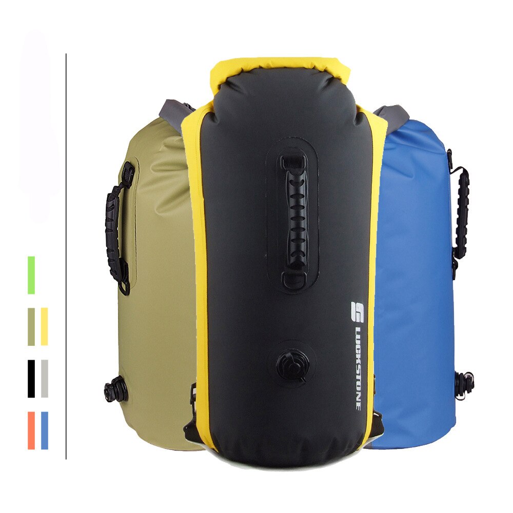 60l store svømning vandtæt taske rafting opbevaring tør taske med justerbar rem krog drifting dykning tør rygsæk