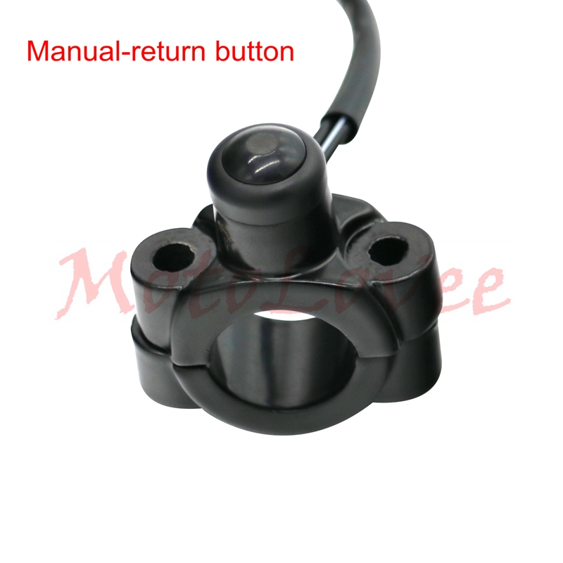 Motolovee universal motorcykel afbrydere aluminium styr mount forlygte power start kill fog light knap: Sort suo