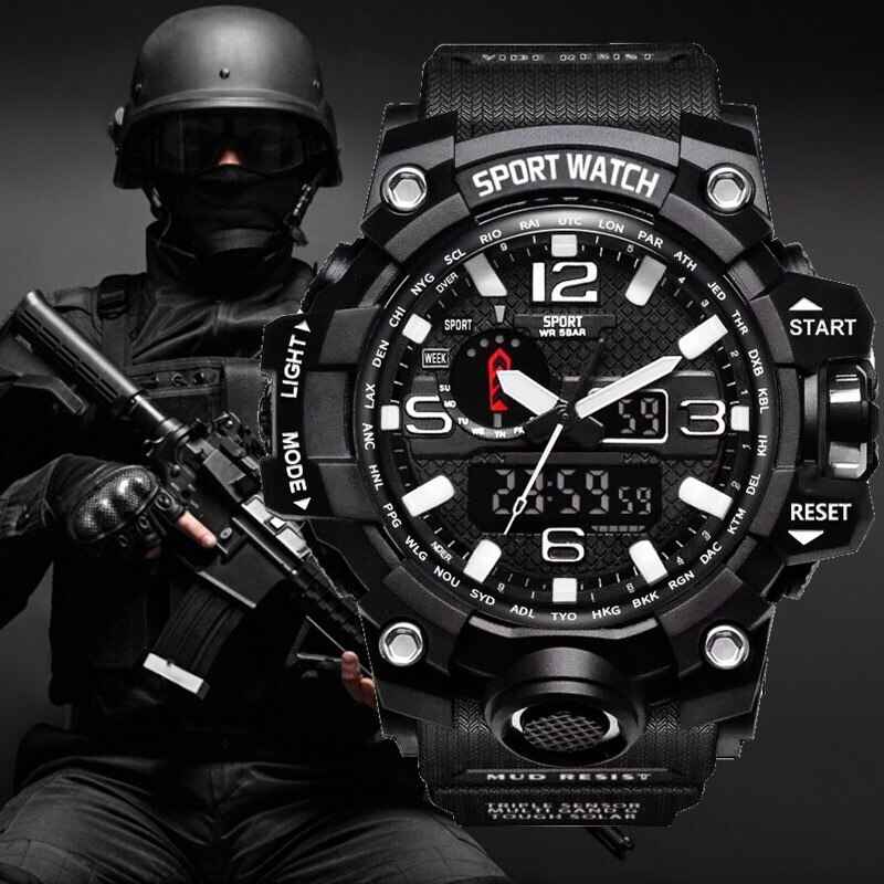 Reloj Flexible, novedad de , a la , para coche, espejo, Visor antilluvia, protector de nieve, para hombre, amortiguador deportivo, relojes de estilo G para exteriores