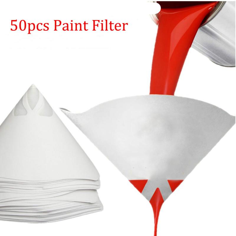 Filtros para pintura de papel, coladores cónicos, filtro de malla, colador de cono, 50 unidades/set de papel para pintar, embudo