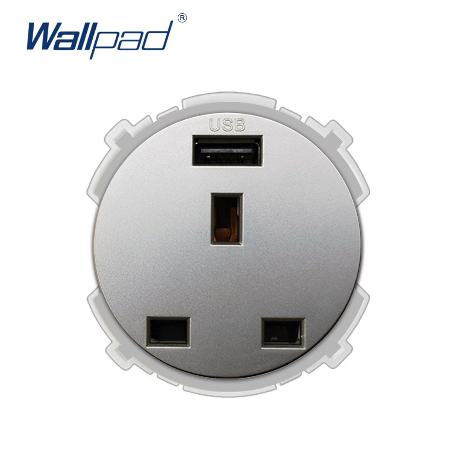 Wallpad USB 3 Pin 13A Wall Socket Function Key Only Electric Wall Power Socket Electrical Outlets 5V 2100MA