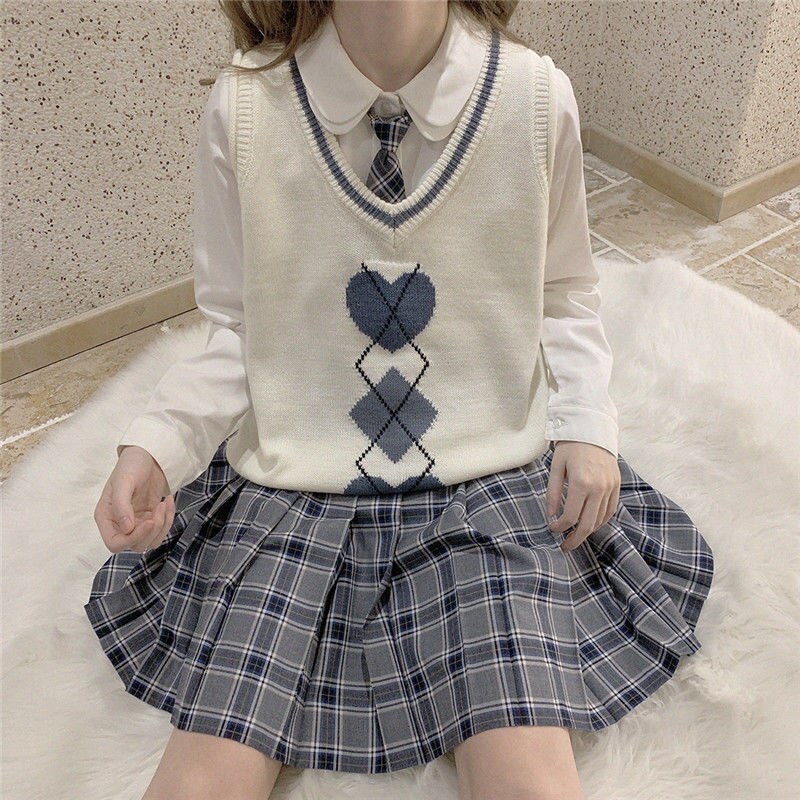Sweater Vest Women Argyle V-neck Colorful Casual Preppy Womens Sweaters Flanging Loose Korean Style Students Knitted