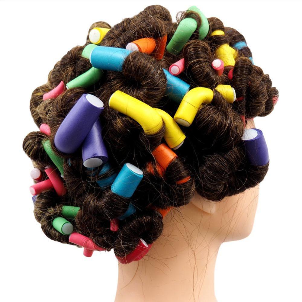 10 stk/parti mykt hårkrøller roller curl hår bøyelige rollers diy magic hair curlers verktøy styling ruller svamp hår curling