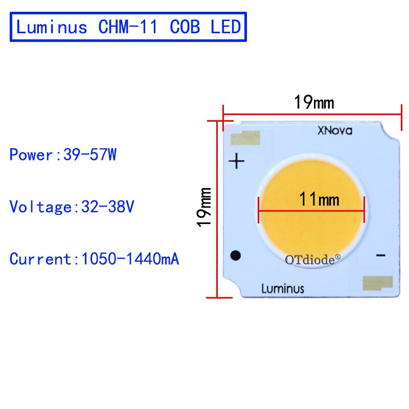 5pcs Luminus CHM-11 ceramics COB LED 40W 45W high power led lamp beads 3000K Warm white light Street lamp wick Downlight source