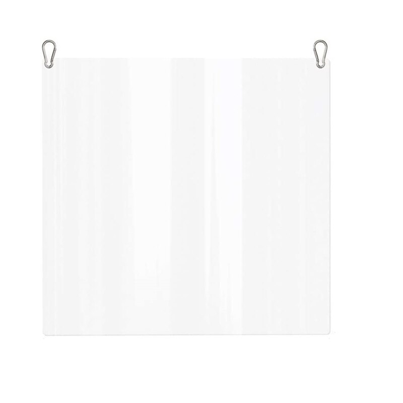 15.7 inch Hanging Sneeze Guard Clear Acrylic Countertop Barrier Thickness Plexiglass for Retail Stores Cashier