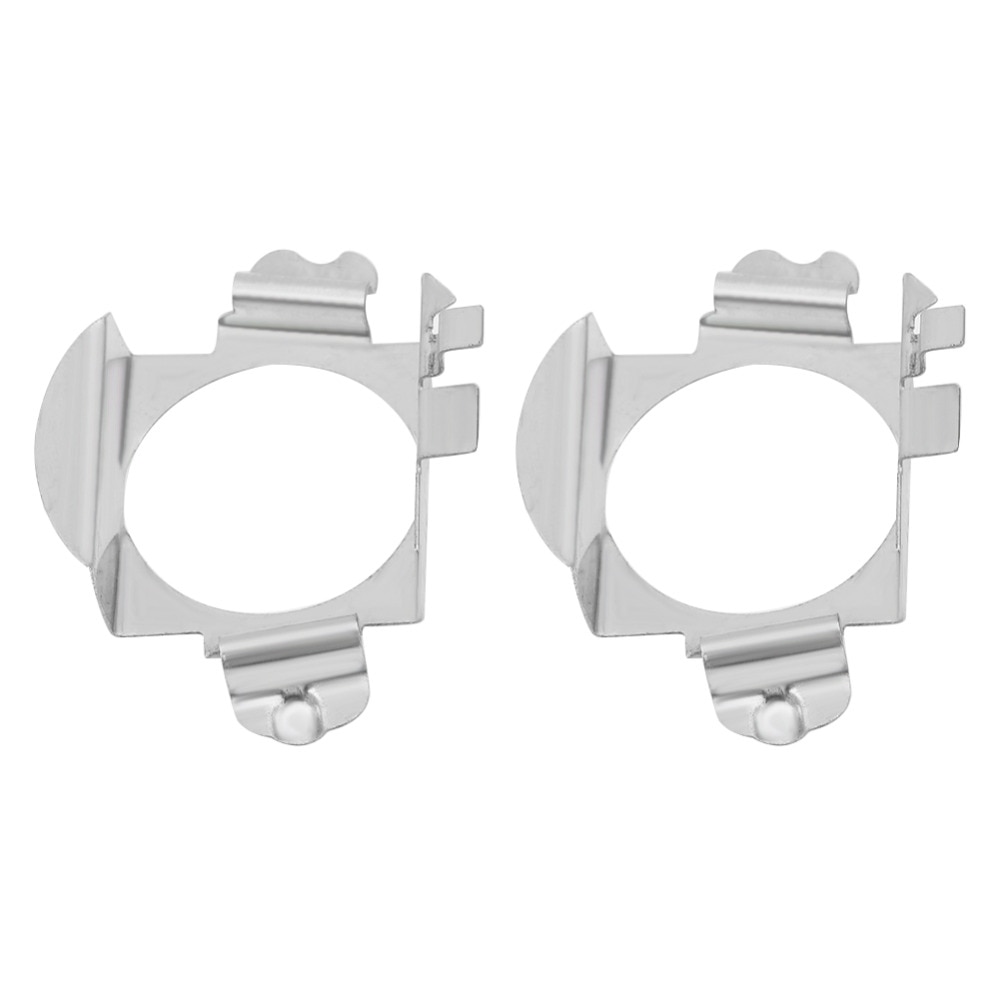 1 par H7 Titulares Adaptadores Lâmpadas LED Base Retentor Clips Kit para Mercedes-Benz-Classe B/C -classe/Classe ML/Ford Prata