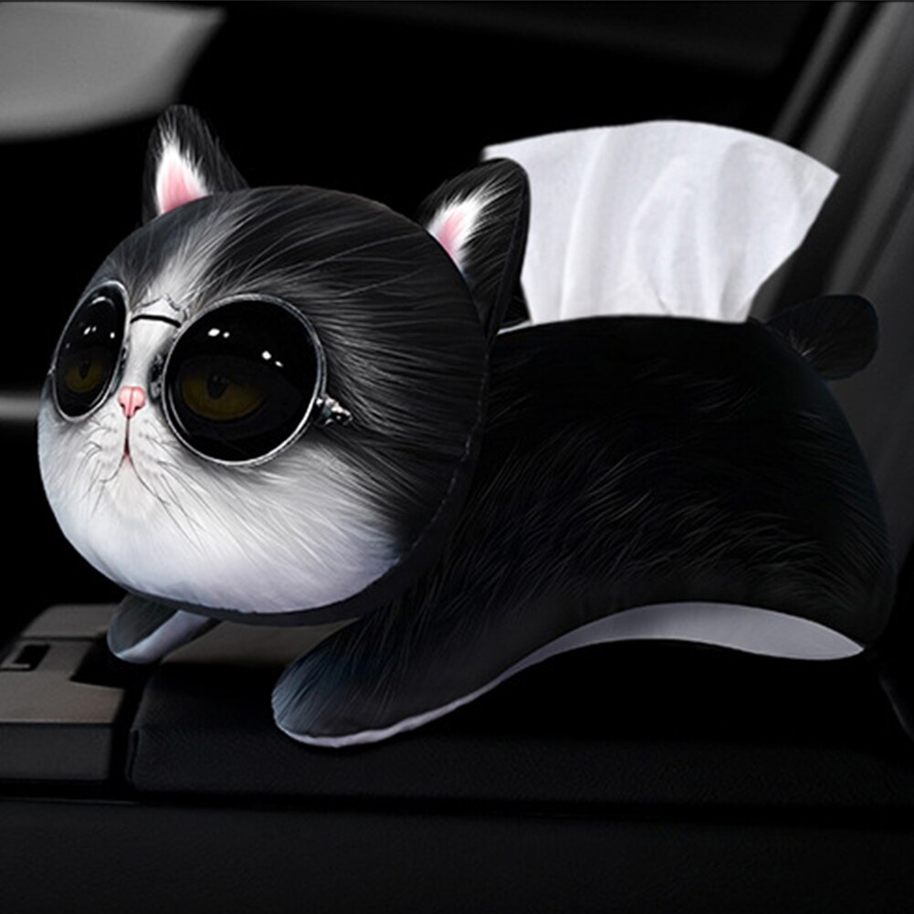 Case Napkin Car Tissue Box Armrest Accessories Plush Toy Paper Dispenser Home Cute Cartoon Multifunctional Interior Decoration