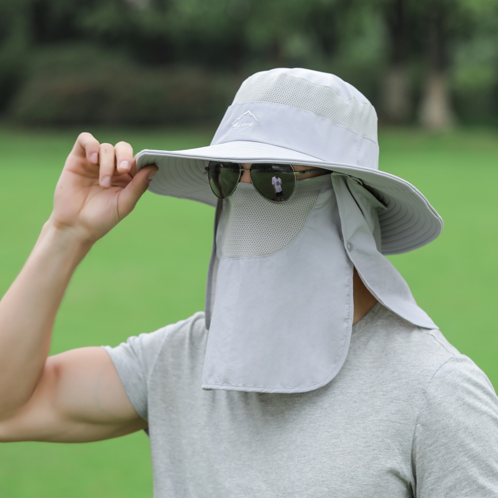 Balight Summer Sun Hats For Men Large Bucket Hat Foldable Breathable Anti UV Sun-proof Hiking Fishing Male Hat Cap