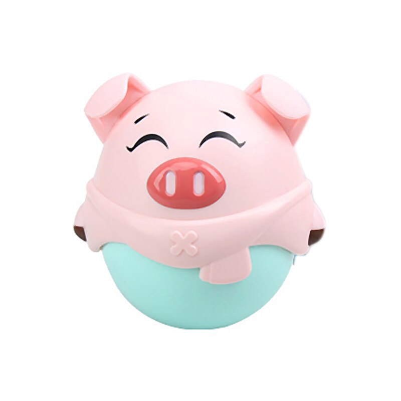 Educazione della Prima Infanzia Del Maiale Del Fumetto bicchiere Sonaglio Interattivo Scorrevole Giocattolo: verde