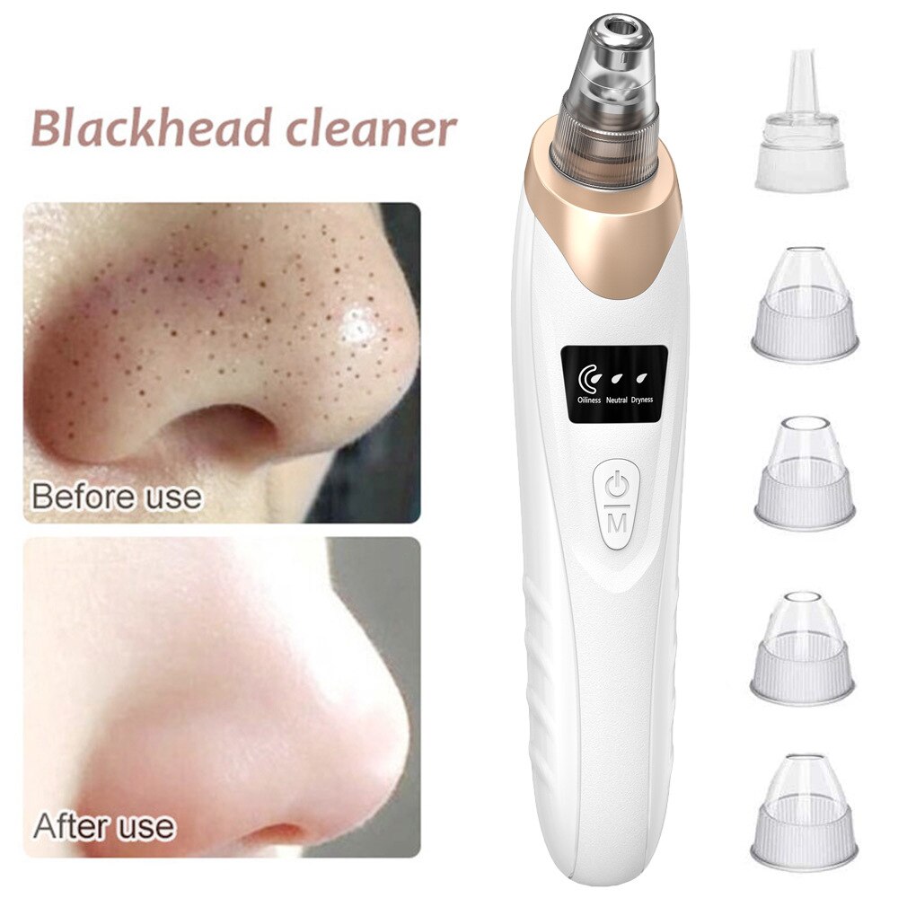 Facial Blackhead Remover Electric Pore Cleaner Blackhead Black Point Vacuum Cleaner Tool Black Spots Pore Cleaner Machine