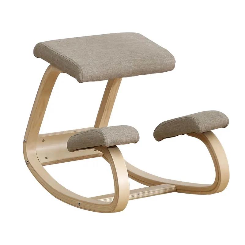 Original Ergonomic Kneeling Chair Stool Home Office Furniture Ergonomic Rocking Wooden Kneeling Computer Posture Chair