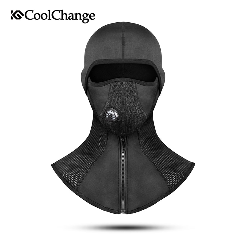 CoolChange Winter Cycling Face Mask Fleece Thermal Windproof Bike Cap Balaclava Ski Fishing Skating Hat Snowboard Training Mask