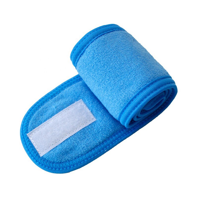 Banda para la cabeza para el sudor para mujer, bandana elástica lavable para la cabeza, accesorios deportivos para el cabello, maquillaje,: Azul