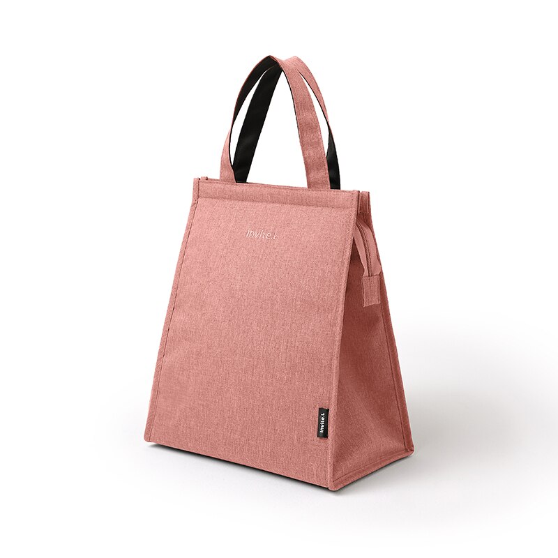 tragbare Isolierte Mittagessen Box Tote Isoliert Tasche Tote Picknick Tasche Mittagessen Tasche Abendessen Behälter Schule Eis Pack Lagerung tasche: Orange pink / small