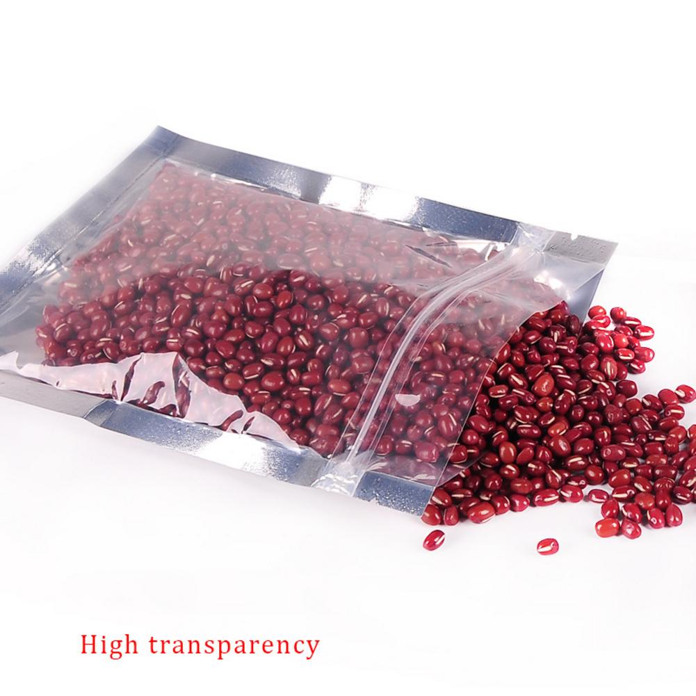 100Pcs/Lot Aluminum Foil/Clear Bag Self Seal Zipper Ziplock Pack Bag Resealable Mylar Zip Lock Food Packaging Bag Pouch