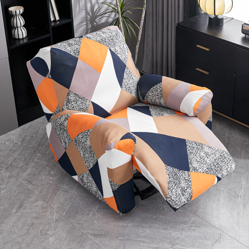 Överdrag till fåtölj med 1pc stretchgeometri, delat och avslappnande soffa, 1- sits, allt-inklusive sofföverdrag för vardagsrum: Vit