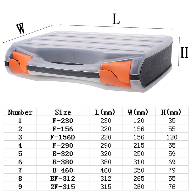 Draagbare Carry Tool Storage Case Spanner Schroef Onderdelen Hardware Organizer Box