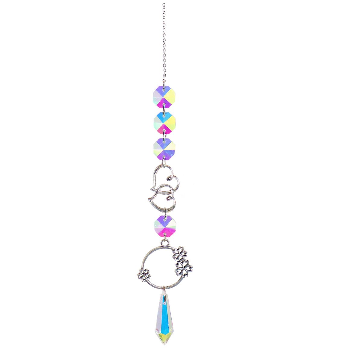 Crystal Suncatcher Regenboog Prisma Tuin Hanger Maan Eenhoorn Licht Chaser Opknoping Venster Home Decoratie Zomer: 6