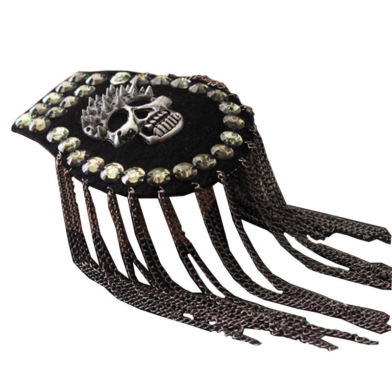 Traje con remaches para ropa, accesorios de parche con borlas, apliques para hombros