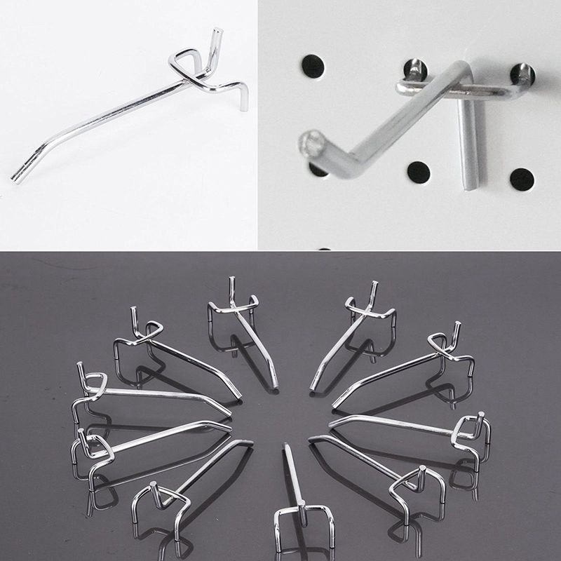 -10x hook panel perforated wall storage workshop fixing length 10CM